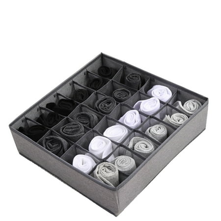 Kezqiaxn Small Storage Box  Non-Woven Fabric Closet Cabinet Organizer Underwear Storage Bag Fabric Foldable Grids Dividers Box for Socks Underwear  Bras and Ties  Portable Storage Bag Clearance C
