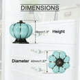thumbnail image 6 of Ceramic Vintage Knobs Drawer Pumpkin Shaped Pull Handle Cupboard Wardrobe Dresser 4pcs Light Blue, 6 of 7