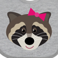 thumbnail image 4 of Inktastic Raccoon Girl Animal Girls Baby Bib, 4 of 4