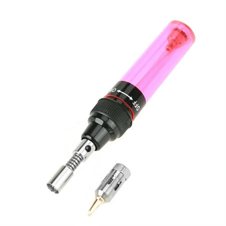 

Cordless Butane Gas Blow Torch Soldering Iron Welding Pen Tool 1300℃ Light Weight Portable Adjustable Flame ControlRed