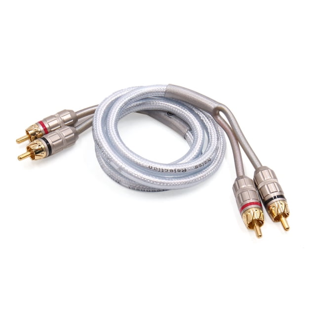 1M Cable de Audio Estéreo de Cobre Conector RCA Macho a Macho para Coche