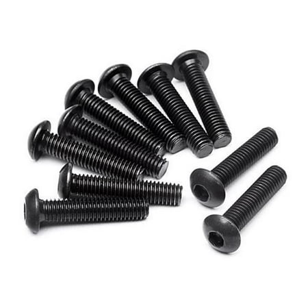 

HPI Racing HPI100559 M3 x 14 mm Button Head Screw Hex Socket Spare Parts Black - 10 Piece