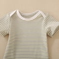 thumbnail image 4 of Kogui Baby Rompers Boy Short Sleeve Baby Romper Ultra Soft Baby Short Sleeve Bodysuit Breathable Summer Sleepwear Unisex 0 3 6 9 12 18 24 Months (Light Green,0-3 Months), 4 of 8