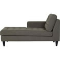 thumbnail image 2 of Modway Empress Mid-Century Modern Upholstered Fabric Left-Arm Chaise Lounge In Granite, 2 of 5