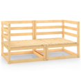 thumbnail image 1 of vidaXL Garden Corner Sofas 2 pcs Solid Wood Pine, 1 of 1