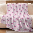 thumbnail image 3 of Sowide Strawberry Blanket, Pink Checkered Blanket Throw Gift for Baby Girl, Soft Lightweight Strawberry Flower Flannel Blanket, Cozy Fleece Blanket Stuff for Adults, Bed, Bedroom, Living Room(30"x40"), 3 of 8