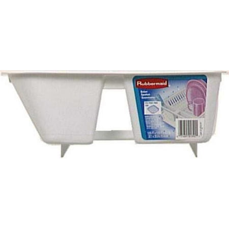 Rubbermaid 6049 Ar Wht Twin Sink Dish Drainer White