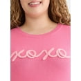thumbnail image 4 of Terra & Sky Women's Plus Printed Pullover Sweater with Long-Sleeves, Midweight, Sizes 0X-5X, 4 of 5