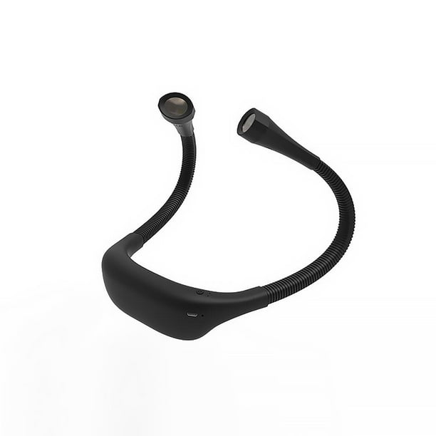 Bewildely Lámpara de noche de cuello colgante recargable LED táctil, lámpara de libro portátil Flexible de aprendizaje, luz de lectura con 3 colores Iluminación novedosa Negro Bewildely HA027719-02
