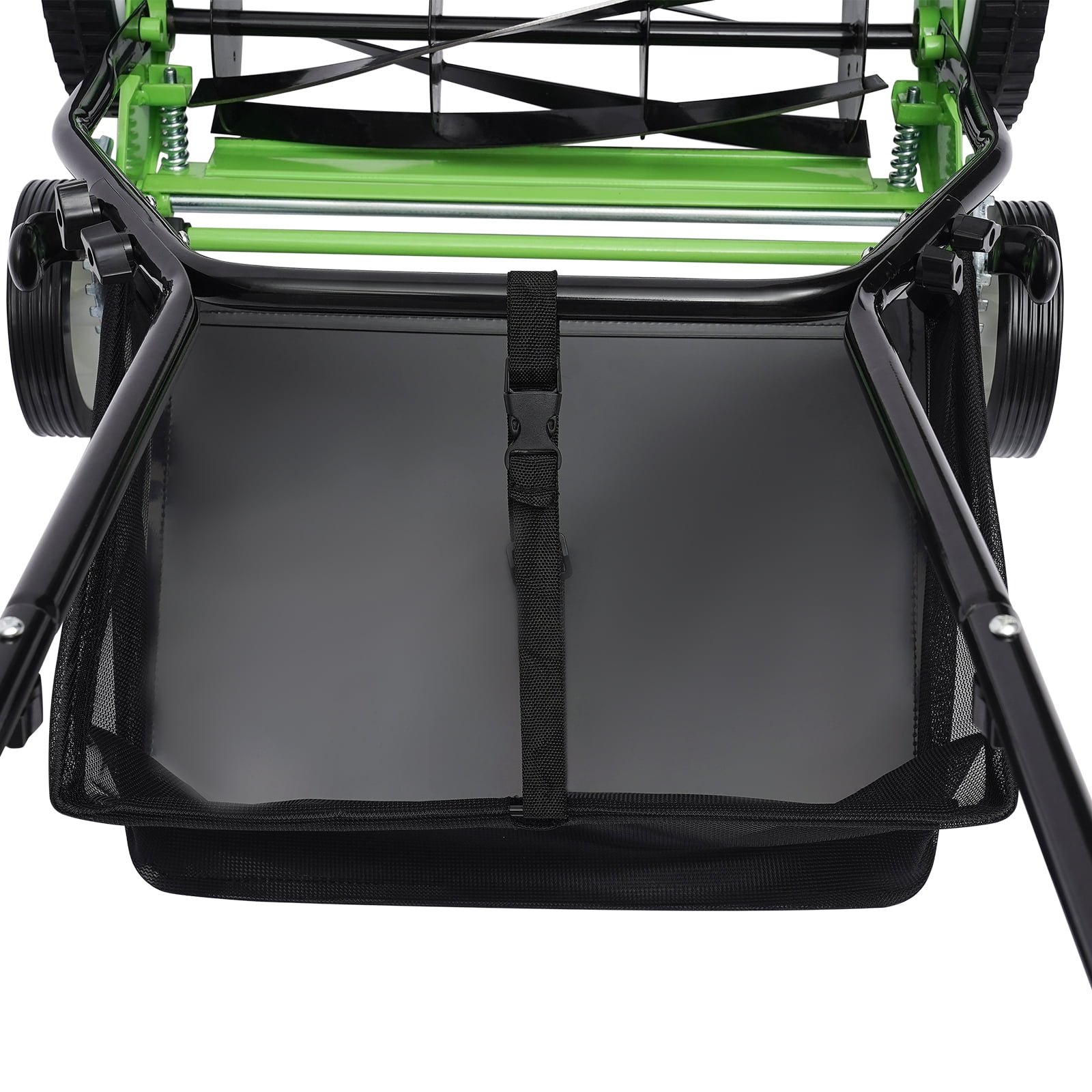Wildnix Walk-Behind Lawn Mower with 16-inch Mowing Width, 9 Adjustable Heights, Manganese Steel Blades, Eco-Friendly, Easy to Store