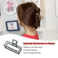 thumbnail image 2 of ziyahi Griffe Clip Style Simple Poignée Portative en Alliage Robuste Cheveux Exquis Géométrique Décor Accessoires Barrettes pour Femmes Blanc/rectangle Noir/rectangle, 2 of 6