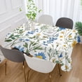thumbnail image 2 of Yayeee Tablecloths for Rectangular Tables 54 x 54 inch Party Table Cover, Blue Floral, 2 of 6