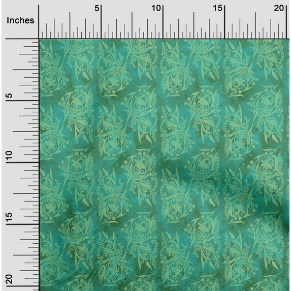 oneOone Cotton Flex Sea Green Fabric Batik Craft Projects Decor Fabric Printed By The Yard 40 Inch Wide