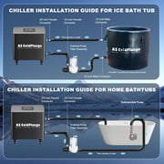 Ice Bath Water Chiller for Cold Plunge Tubs, 1HP Upgraded Cold Plunge Chiller with External Filter & Pump, Submersible Pump, Insulated Hoses, 110V Cooling Chiller for for Cold Therapy Recovery