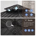 thumbnail image 2 of MEWANG 10' x 10' Hardtop Gazebo with Metal Double Roof and Aluminum Frame, Outdoor Gazebo with Curtains and Nettings for Patio,Garden., 2 of 8