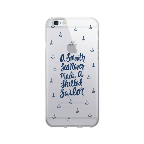 OTM Prints Clear Phone Case, A Smooth Sea Navy - iPhone 6 Plus/7 Plus