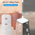 thumbnail image 3 of 3 Pack Microfiber Mop Replacement Heads, Square Mop Replacement Pads, Absorbent, Machine Washable, Wet and Dry Use for Mop Serpilliere, 3 of 5