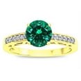 thumbnail image 2 of Star K � Round 7mm Simulated Emerald Channel Set Engagement Promise Ring, 2 of 9