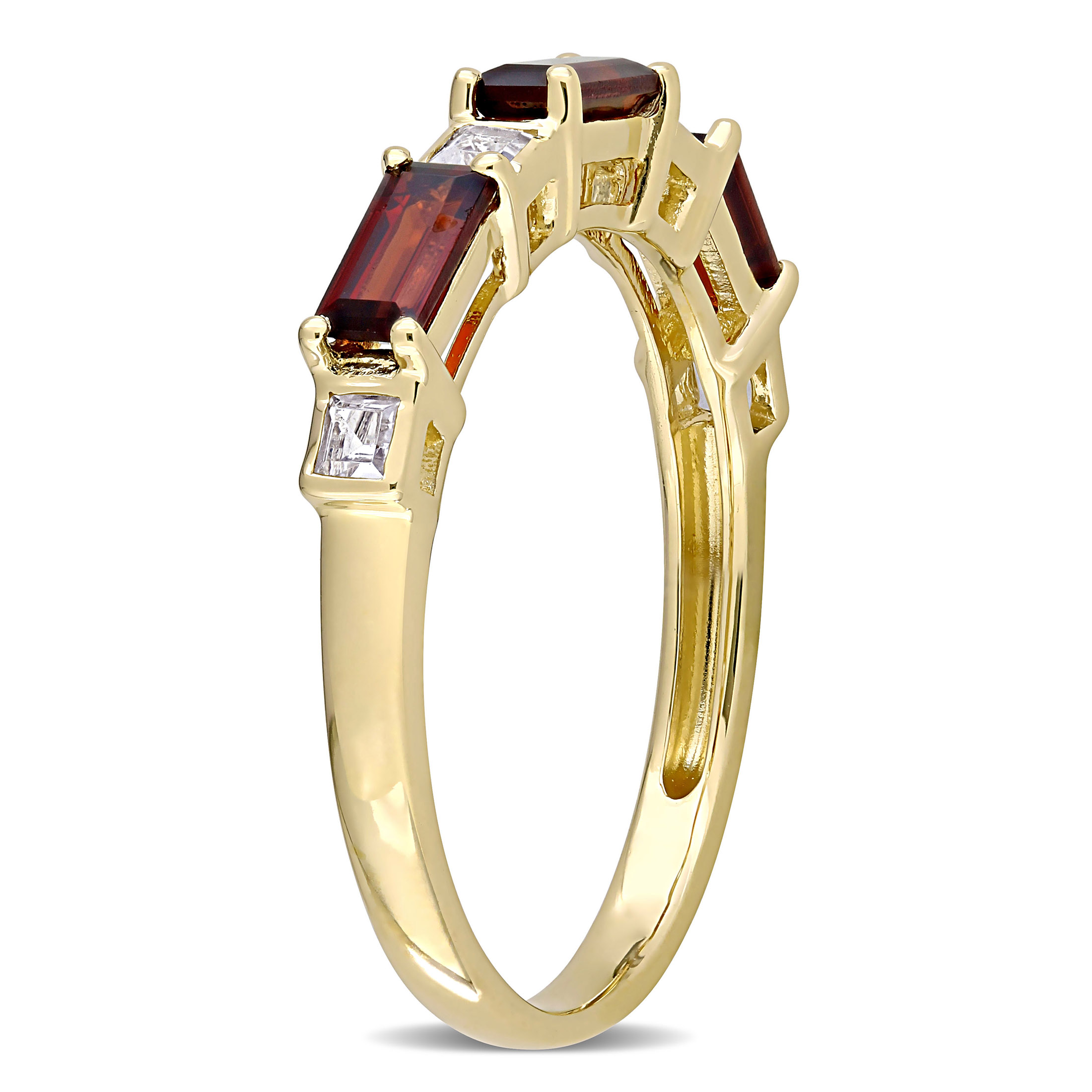 Everly Women's Garnet and Topaz 10k Yellow Gold Ring