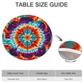thumbnail image 6 of Colorful Tie Dye Pattern Round Fitted Tablecloth with Elastic Edge,Dining Table Cover Waterproof,Outdoor Round Tablecloth for Camping,Dining,Indoor and Outdoor, 6 of 7