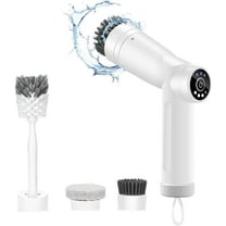 Electric Spin Scrubber Cordless, Shower Scrubber for Cleaning 3 Replaceable Heads, Scrub Brush Cleaner for Bathroom Floor Window Kitchen Sink, Handheld Power Scrubber, Electric Baby Bottle Brush Set