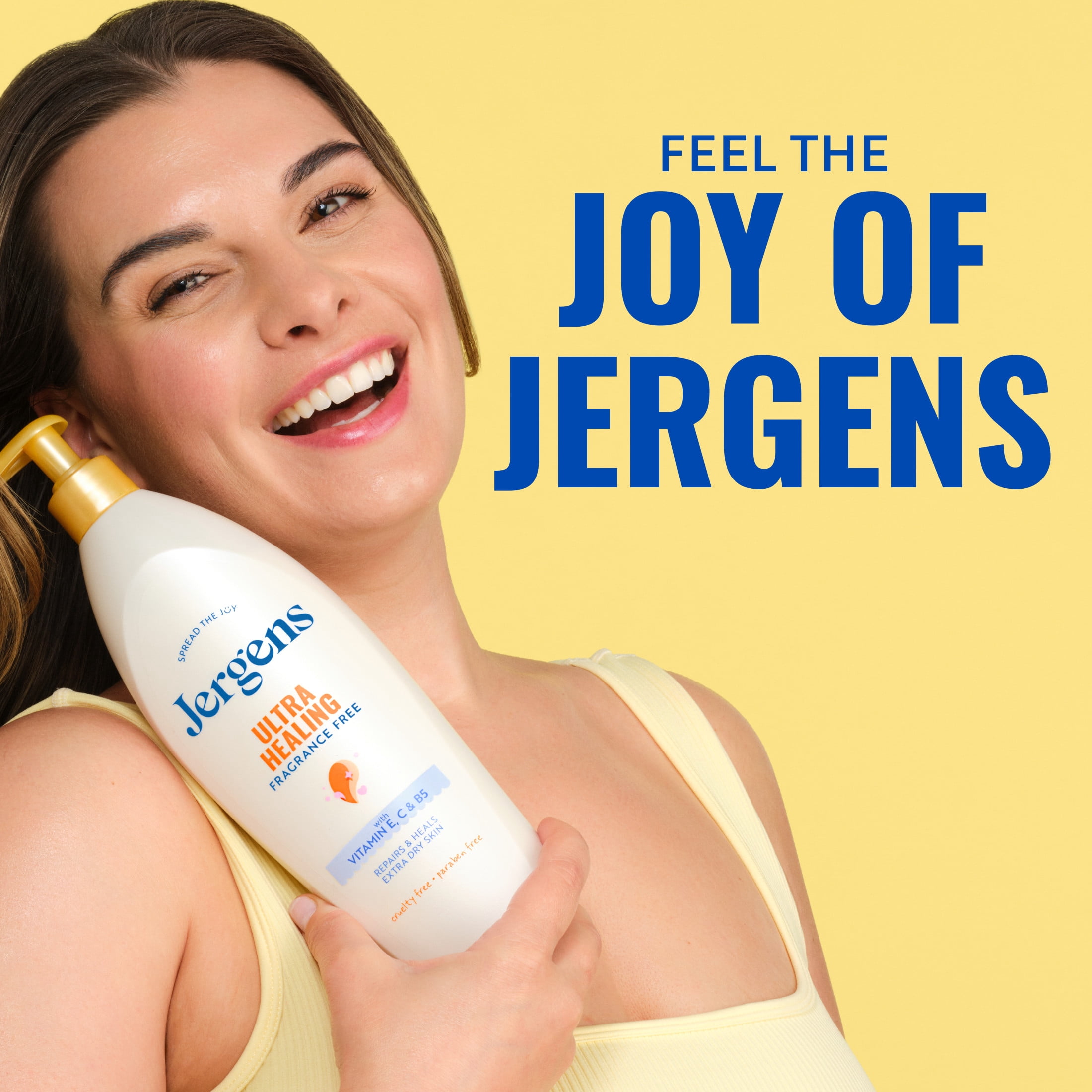 (4 pack) Jergens Ultra Healing Hand And Body Lotion Dry Skin Moisturizer, Fragrance Free, 21 fl oz