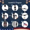 thumbnail image 6 of Yescom Bravery 20Ft Eagle Topper Sectional Flag Pole Kit Aluminum Outside Inground Yard Garden with 3'x5' USA Flag Black, 6 of 9