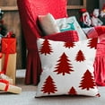 thumbnail image 3 of Christmas Savings Clearance! FELTREE Christmas Pillow Cover with Red Christmas Tree Snowflake Print Pillowcase Holiday Sofa Decoration Cushion Cover, 3 of 5