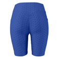 thumbnail image 5 of Women's Butt-Lifting Capri Yoga Pants with Side Pockets – Bubble-Patterned Fitness Leggings for Running, Travel & Outdoor Activities,Blue S, 5 of 5