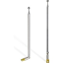Eightwood 6 Sections Telescopic 65cm AM FM Antenna Portable Radio Antenna Replacement Compatible with Indoor Portable Radio Home Stereo Receiver AV Audio Video Home Theater Receiver TV Tuner (2-Pack)