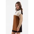 thumbnail image 3 of Blu Pepper Women's Long Sleeve Colorblock Chevron Cable Knit Pullover Sweater, 3 of 5