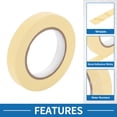 thumbnail image 3 of Cinta de pintor Unique Bargains, fácil de quitar, cinta de enmascarar, beige - 0.7 pulgadas x 54.7 yardas, 3 of 6