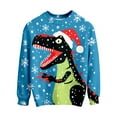thumbnail image 5 of Byoo Big Boys Christmas Sweatshirt Dinosaur Graphic Long Sleeve Round Neck Knited Shirt Xmas Soft Pullover Top, 5 of 5