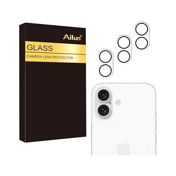 1997 3 Pack Camera Lens Protector for iPhone 16 & iPhone 16 Plus,Tempered Glass,9H Hardness,Anti-Scratch,Case Friendly[Does not Affect Night Shots][Not for iPhone 16 Pro/16 Pro Max]