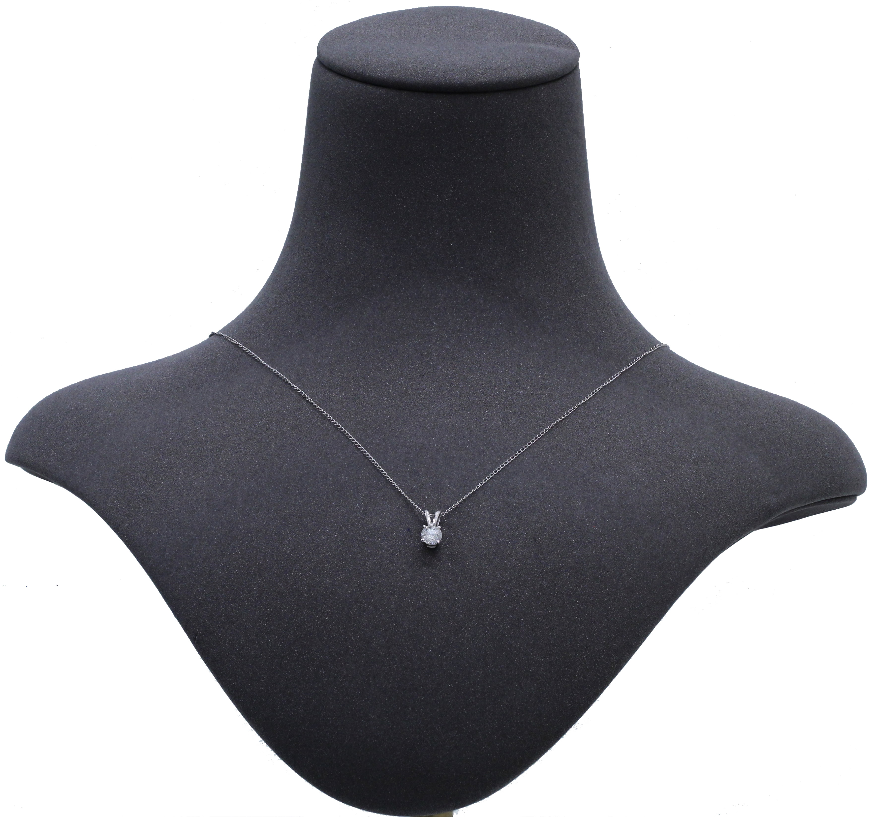 SZUL Women's 3/8 Carat Round Diamond Solitaire Pendants In