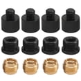 thumbnail image 1 of Ensemble de 12 Adaptateurs de Filetage pour Micro Adaptateur de Support de Micro 5/8 Femelle à 3/8 Mâle et 3/8 Femelle à 5/8 Mâle Adaptateur à Vis, Noir & Or, 1 of 8