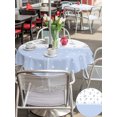 thumbnail image 6 of Outdoor Tablecloth with Umbrella Hole Zipper Blue Cherry Round Tablecloth 60" Waterproof Outside Table Cloth Elegant Pastoral Farmhouse Art Polka Dots Patio Table Cover Tablecloths for Picnic Party, 6 of 8