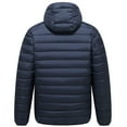 thumbnail image 3 of Men’s Lightweight Puffer Hooded Jacket Water Resistant Full Zip Insulated Warm Winter Coats, 3 of 8