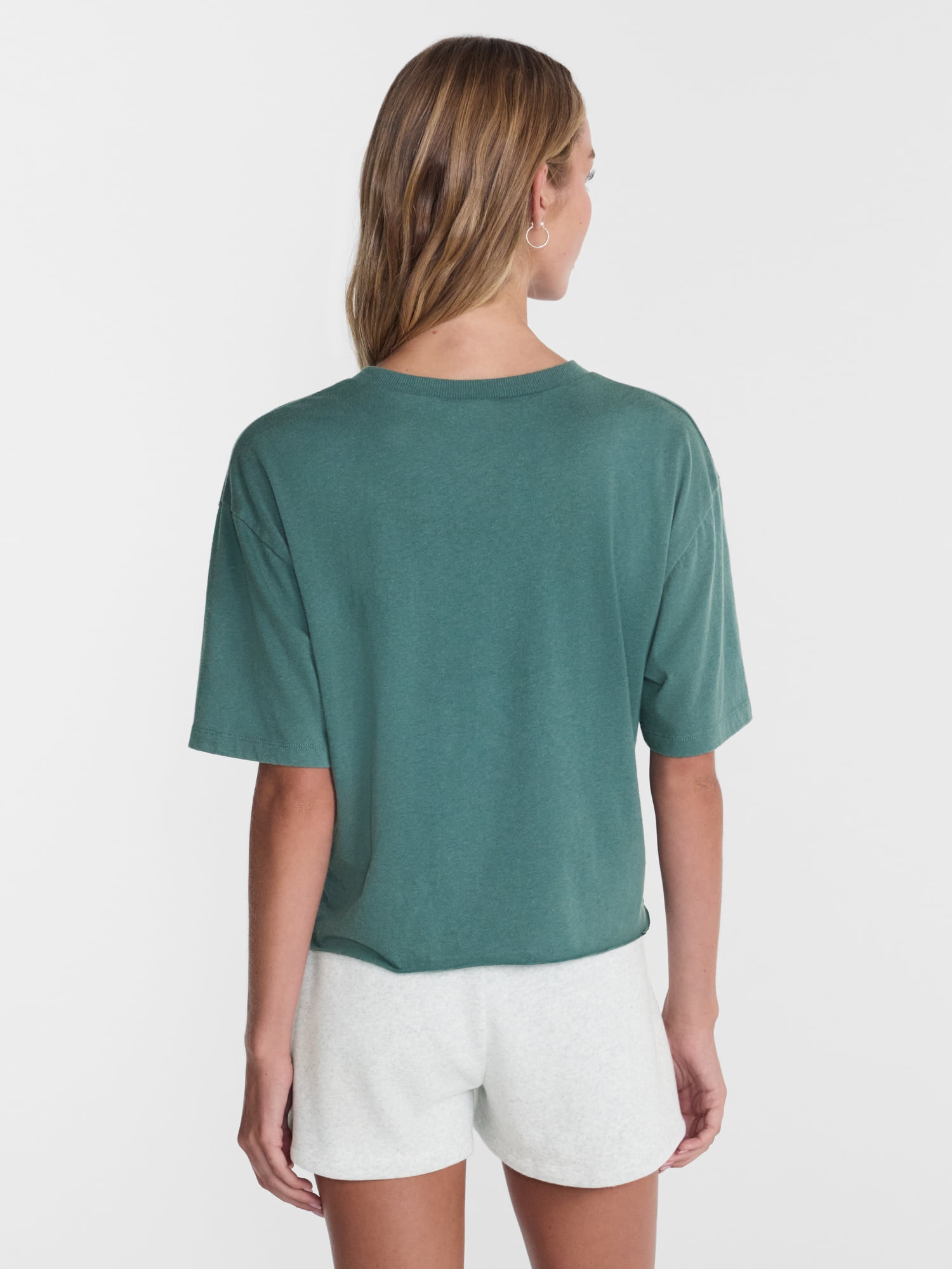 No Boundaries Boxy Cropped Graphic Tee, Women's XXS-XXL
