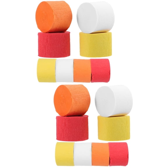 Luxshiny Orange Streamer for DIY Crafts Wedding Party Supplies 16Pcs 984x1.8in