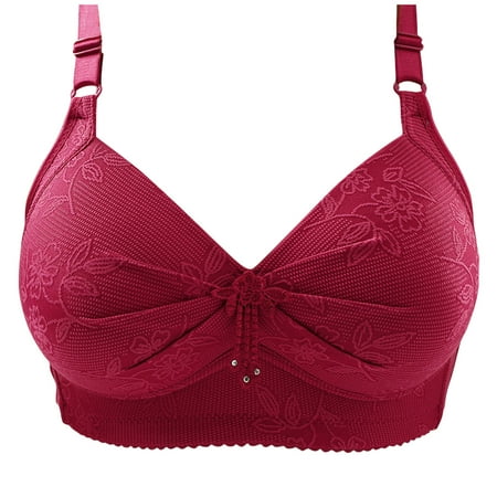 

YDKZYMD Women s Sexy Bra Push Up Bras Soft Adjustable Bra for Women Red M