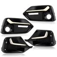 thumbnail image 2 of 1 Set 4Pcs Front Rear Fog Lamp Light Trim Frame Shell Cover Bezel Rear Bumper Grill for Honda Civic, 2 of 5