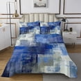 thumbnail image 1 of Erosebridal Modern Abstract Tie Dye Coverlet Set Twin, Aesthetic Blue Bedding Set 2pcs, 1 of 5