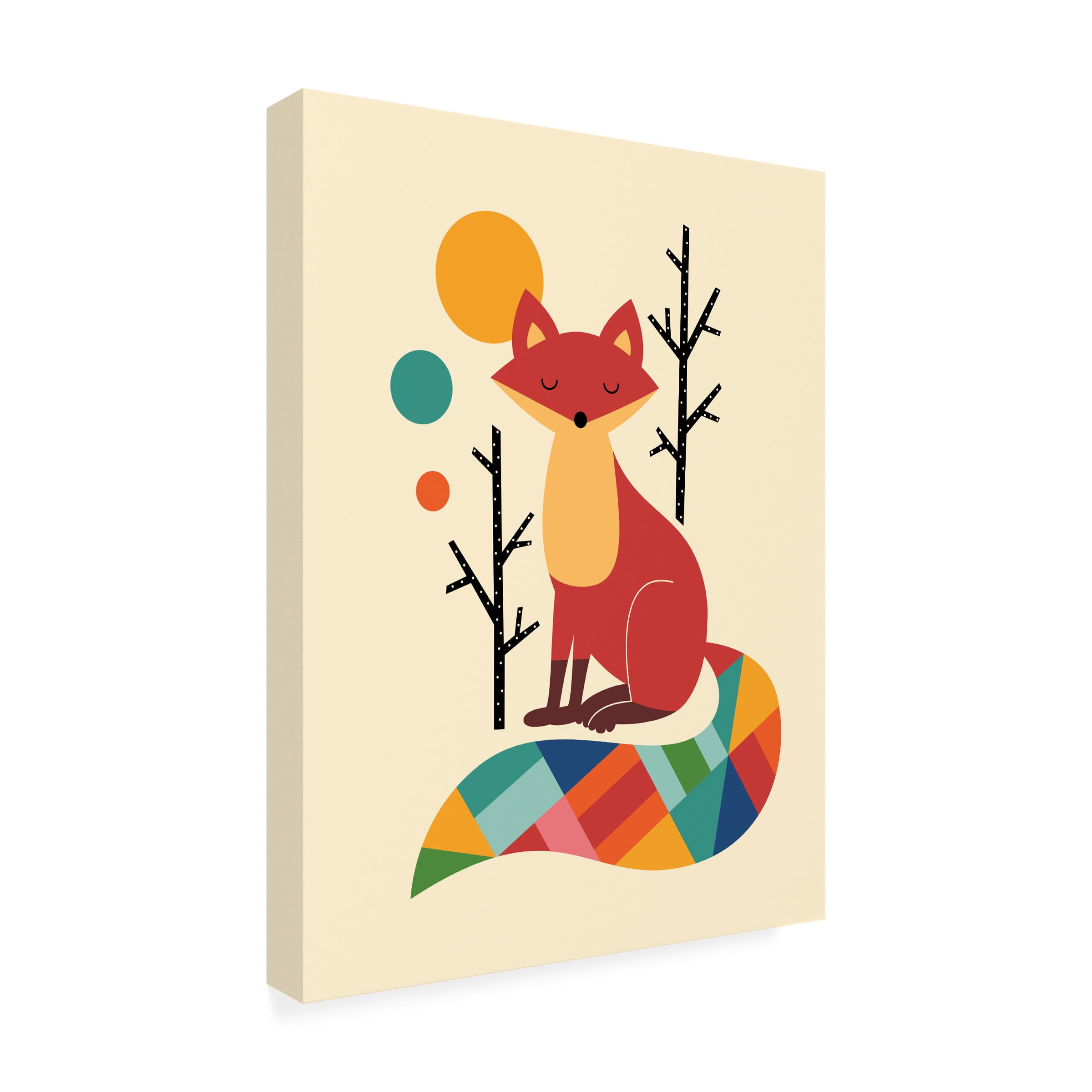 Andy Westface 'Rainbow Fox' Canvas Art