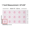 thumbnail image 3 of jejeloiu Initial Letter D Fabric by the Yard 3 Yards,Chic Bow Knot Sewing Fabric,Pink Bow Fabric for Sewing For Girl,Breathable Bedroom Decoration, 3 of 6
