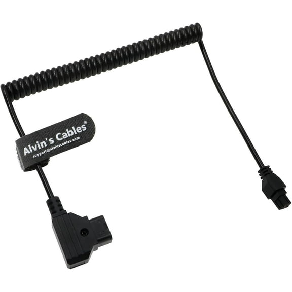 Alvin’s Cables D-Tap to 4-Pin Microfit Power Cable for Freefly Ember S5K Camera (Coiled Cable)