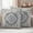 CadetBlue, variant on Beige Green Boho Outdoor Waterproof Pillow Covers, Medieval Vintage Ethnic Floral Abstract Decorative Square Throw Pillowcase Sofa Cushion Sham for Patio/Couch/Chair, 26"x26" 2 Pack