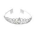 thumbnail image 1 of Wedding Bridal Rhinestone Tiara / Crown / Hairband / Hair Loop with Small Comb (Sliver), 1 of 8