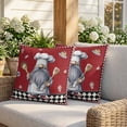 thumbnail image 3 of Pillow Covers 20x20 Set of 2, Red Vintage Gnomes Square Throw Pillow Covers for Couch/Sofa/Living Room, Black Checkered Retro Art Decorative Soft Pillowcases for Couch Throw Pillows, 3 of 9