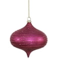 thumbnail image 1 of Vickerman M113510 Ornement Oignon Mat Pailleté Magenta, 4 Po., 1 of 1